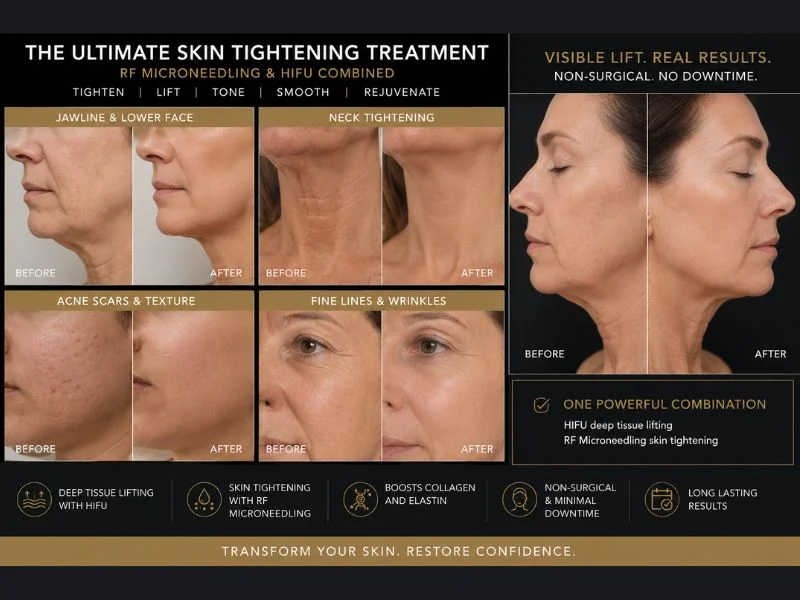 Results of combined treatment for the ultimate skin tightening treatment Addlestone